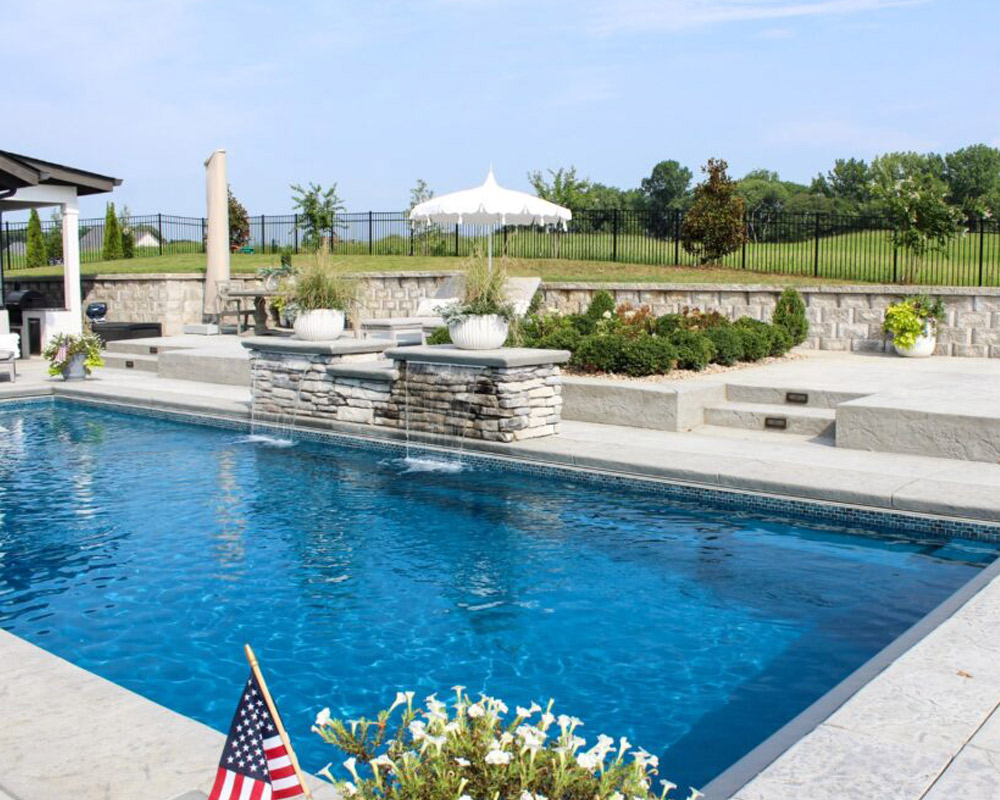 luxury Bondi fiberglass pool installation New Brockton AL